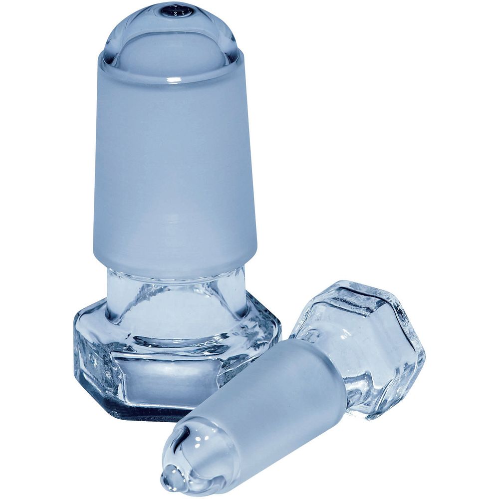 Bouchon rodé 14/23 en verre borosilicaté creux avec pointe d'égouttement x 10