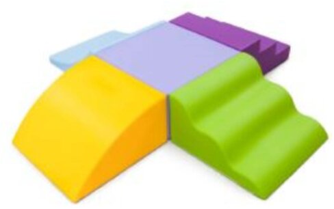 Bloc en mousse - modulable - dessous antiglisse - 150 x 150 x 25 cm - lot de 5 blocs