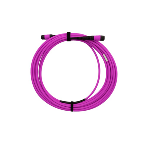 Câble Trunk MPO multimode OM4 50/125 12 brins - AFL - femelle/femelle - polarité A - M12-M12 Trunk - jaune - 7 m