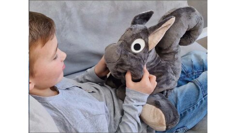 Peluche animal lestée Eric l'écureuil - poids : 2 kg