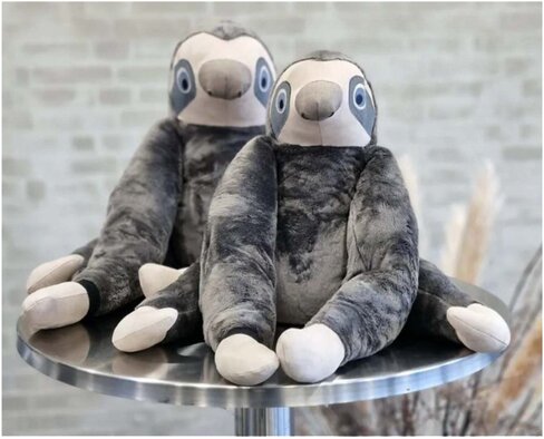 Peluche animal lestée : Paresseux - poids : 4 kg