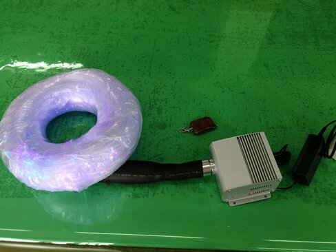 Fibre optique - avec source lumineuse LED - l. 250 cm, lot 200 brins - Pack avantage = fibre optique + source