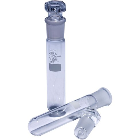 Bouchon rodé creux 12/21 en verre borosilicaté x 5