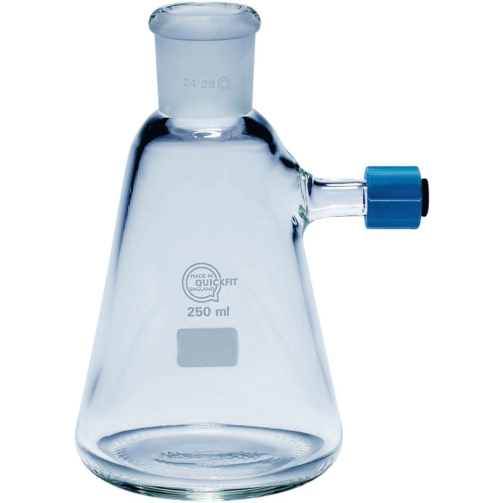 Fiole à vide rodée 100 ml en verre borosilicaté rodé 19/26,