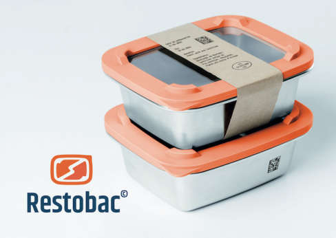 Couvercle hermétique verre + silicone pour 600ml GN1/8 rectangle - RESTOBAC - carton de 80 pièces