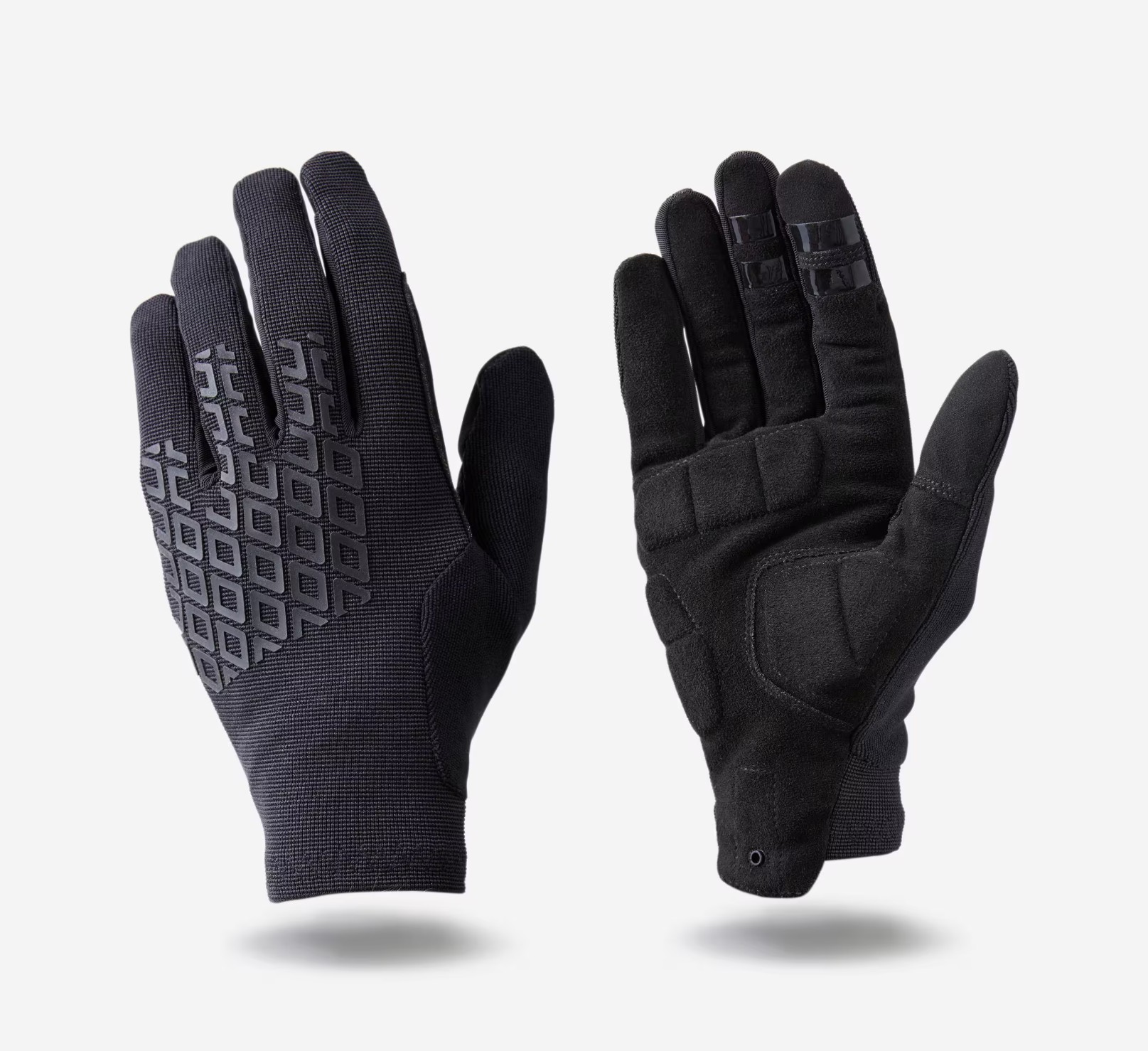 Gant VTT / Vélo - mixte respirant - noir - pouce et index tactile