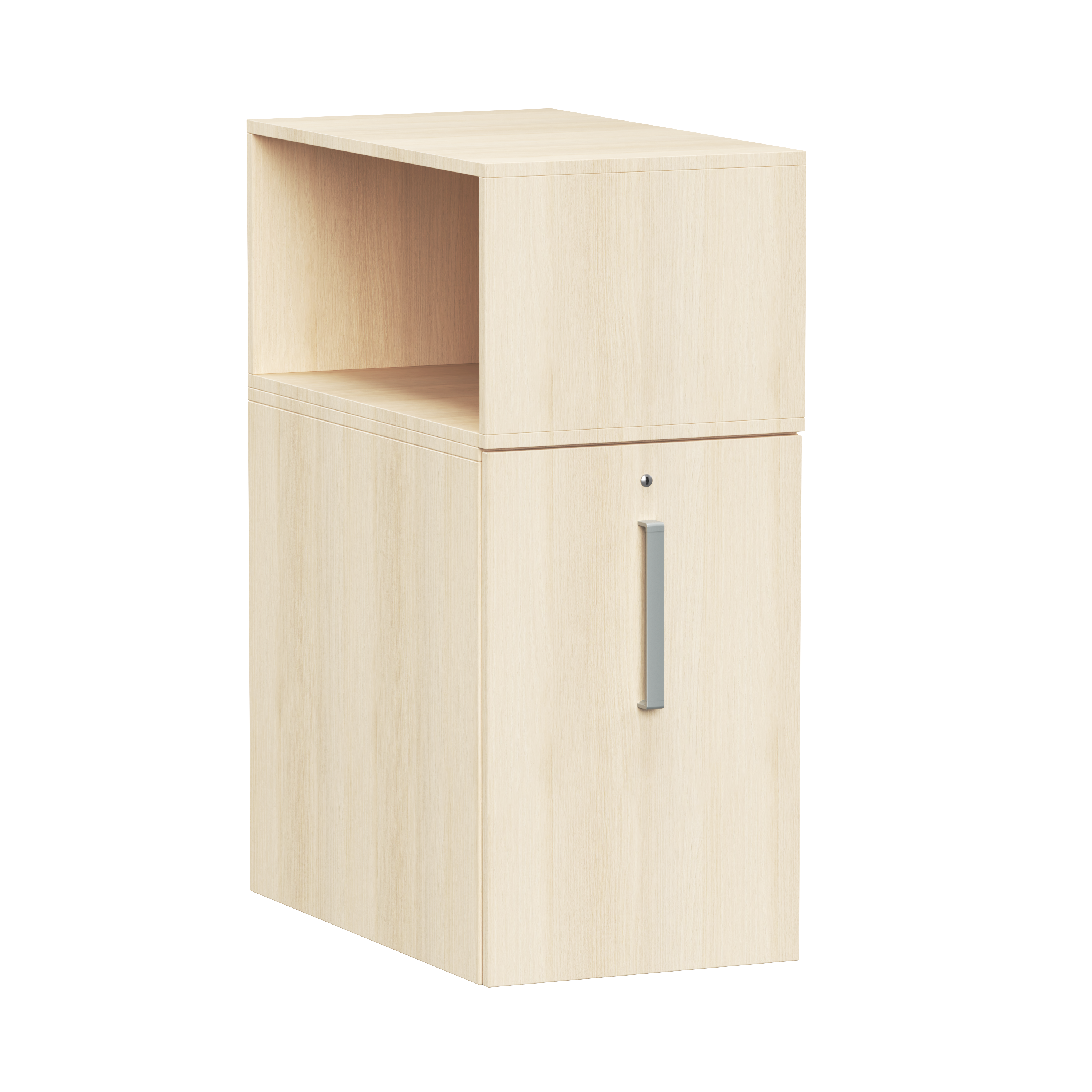 Caisson mélaminé Possilio - 1 tiroir 72,5 cm + niche h. 37,5 cm - h. 110 cm minimum x pr. 80 cm