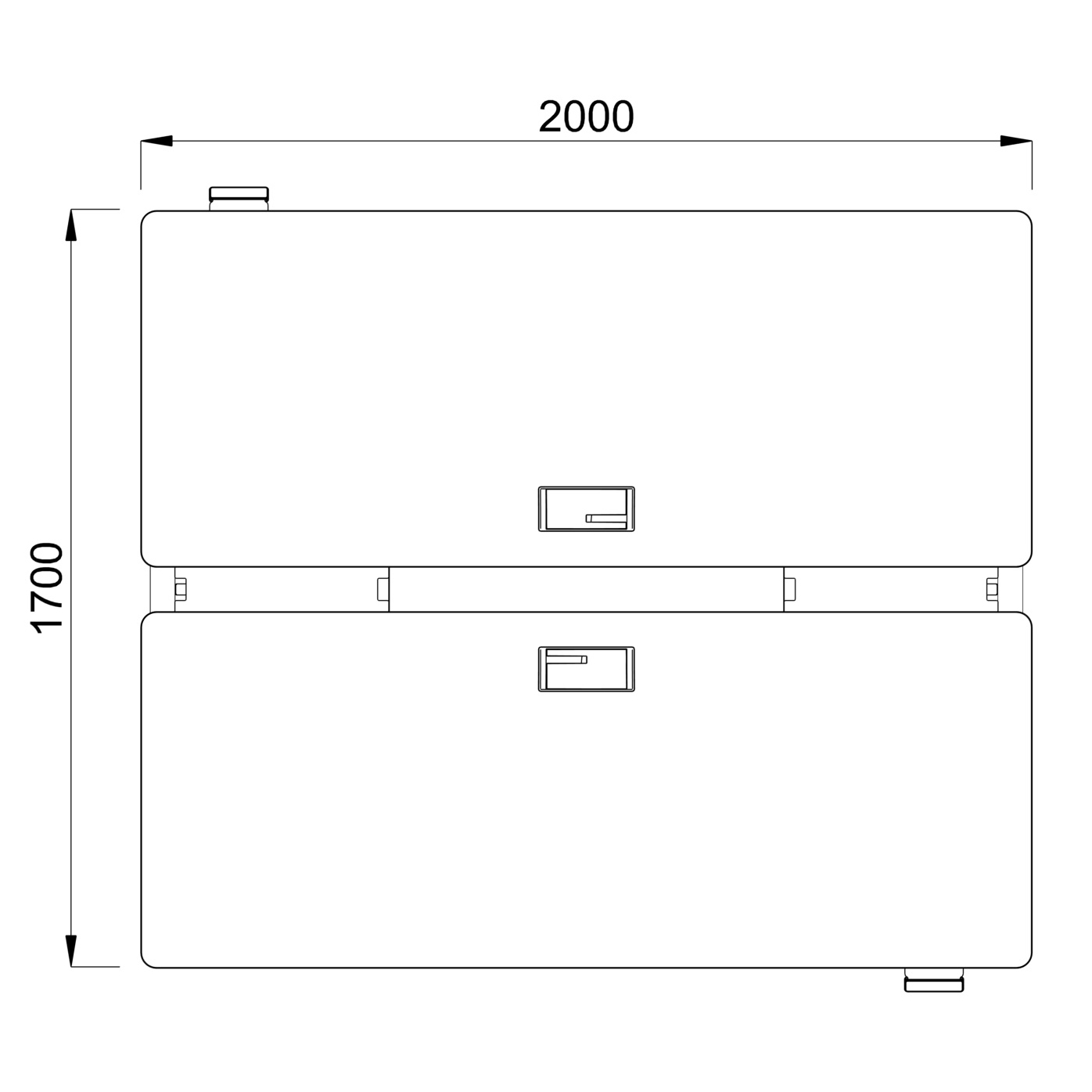 Ensemble 2 bureaux droits Possilio - l. 200 x pr. 80 cm réglage en hauteur électrique - trappe -