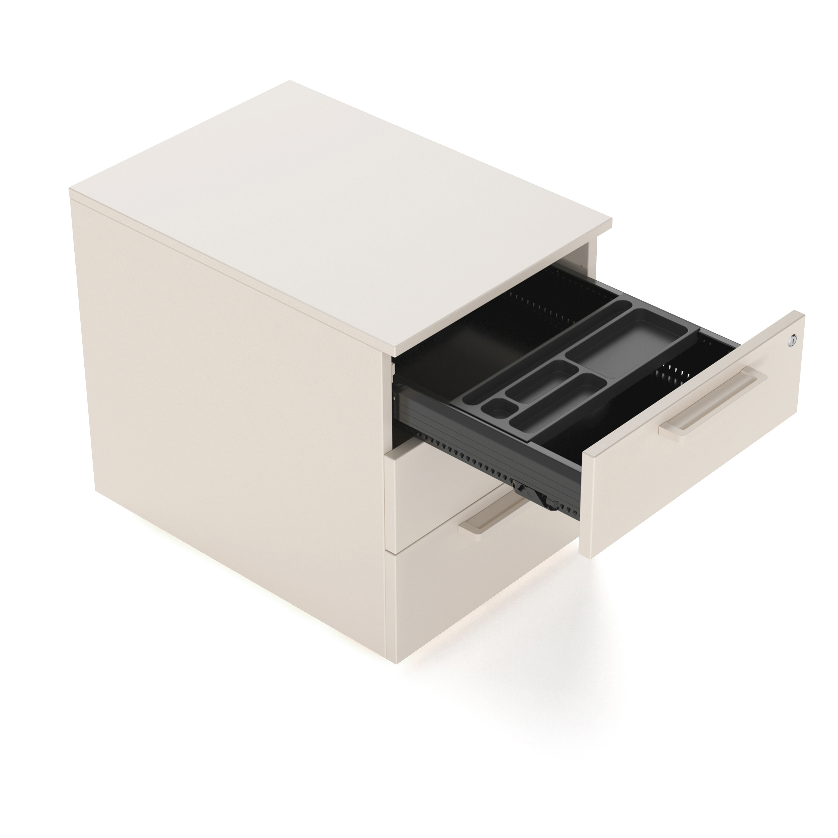 Caisson mobile mélaminé Possilio - 3 tiroirs plats