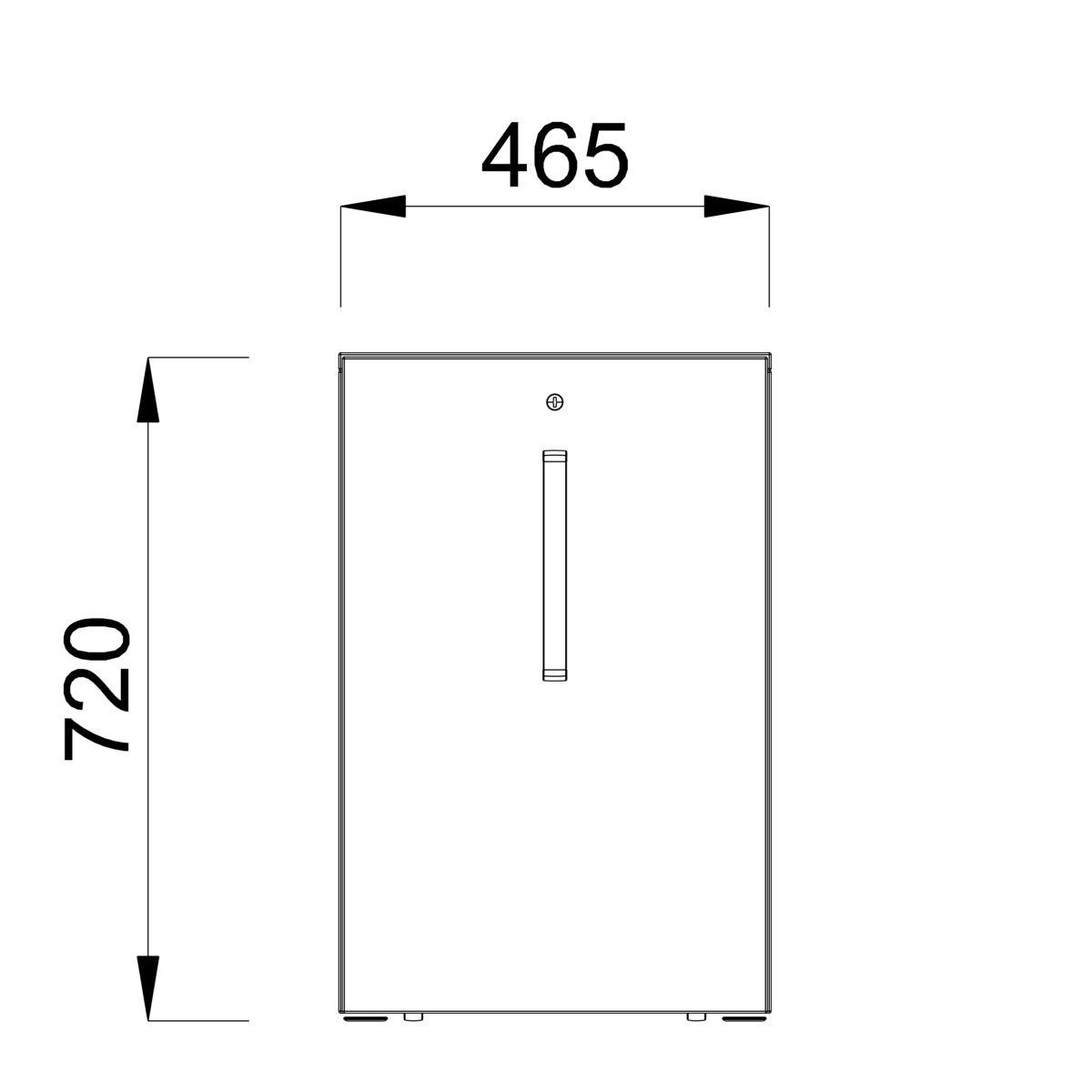 Caisson hauteur bureau mélaminé Possilio - h. 74 cm - 1 tiroir - pr. 80 cm