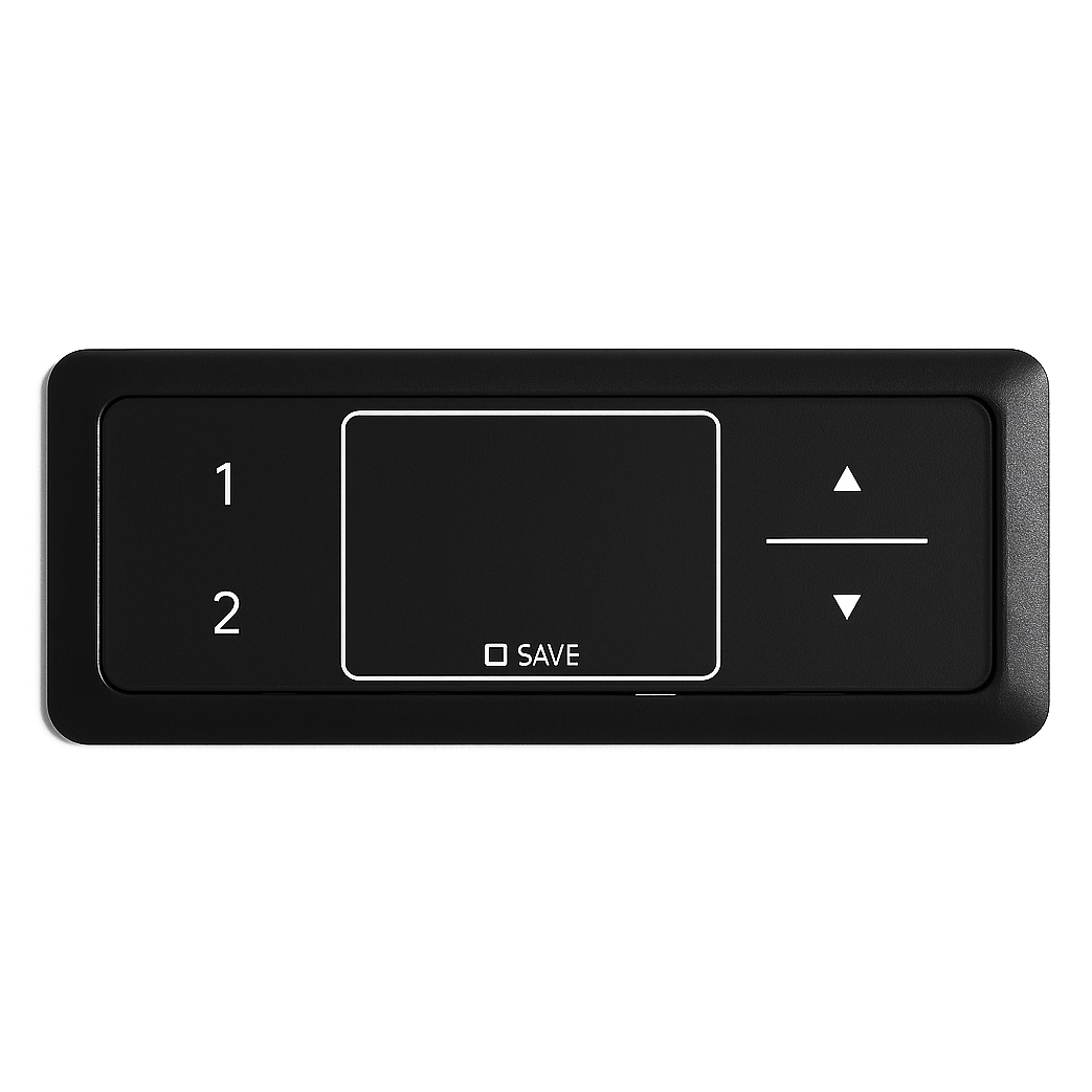 Table de réunion rectangulaire 6/8 places Possilio - pieds T l. 240 x h. 65-125 x pr. 100 cm - réglage en