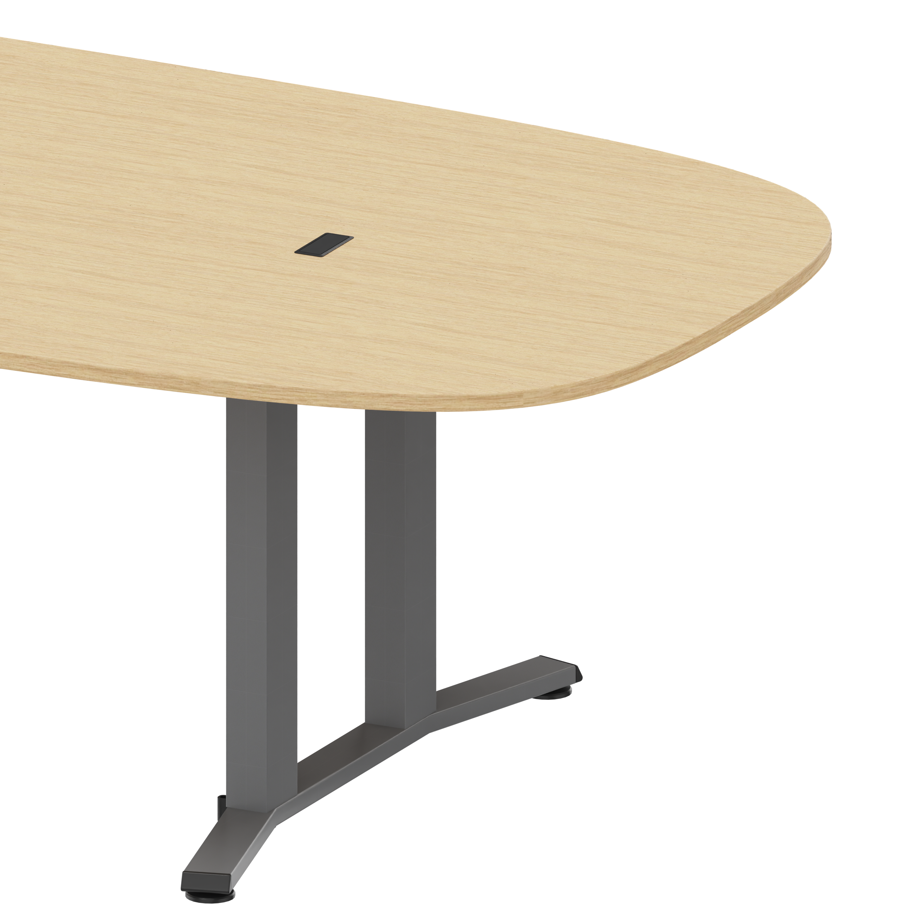 Table de réunion rectangulaire 8 places Possilio - 4 pieds - l. 280 x h. 65-125 x pr. 120 cm -