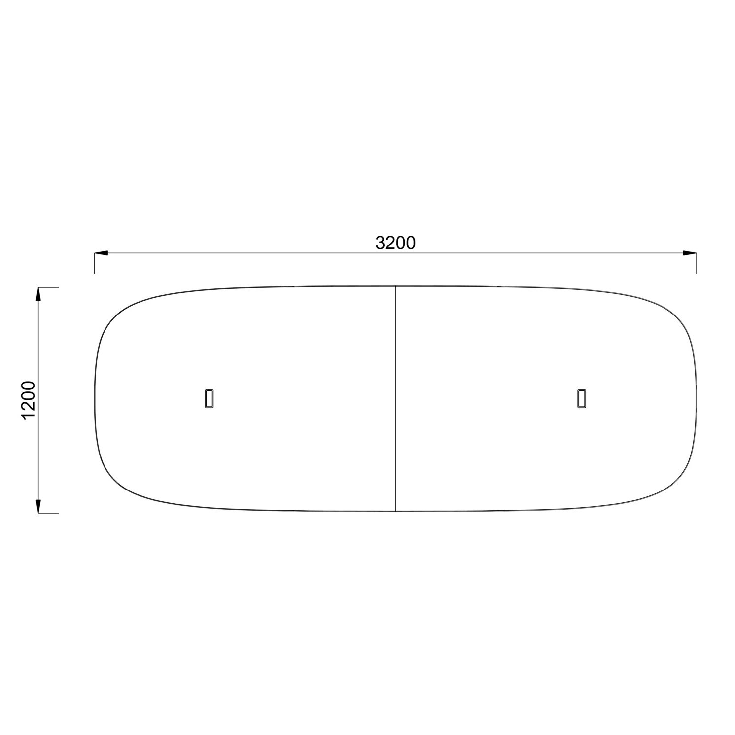 Table de réunion rectangulaire 8/10 places Possilio - 4 pieds - l. 320 x h. 65-125 x pr. 120 cm -