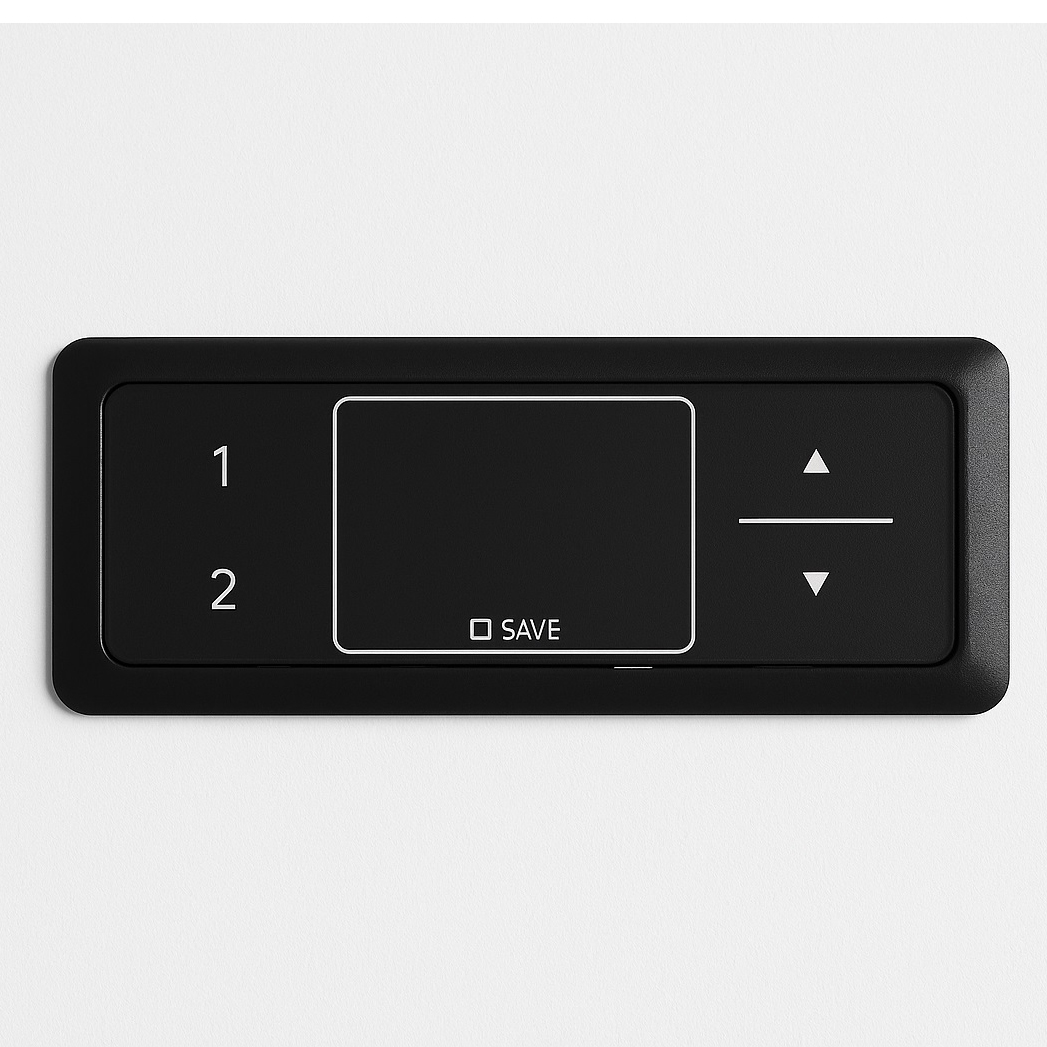 Table de réunion rectangulaire 8/10 places Possilio - 4 pieds - l. 320 x h. 65-125 x pr. 140 cm -