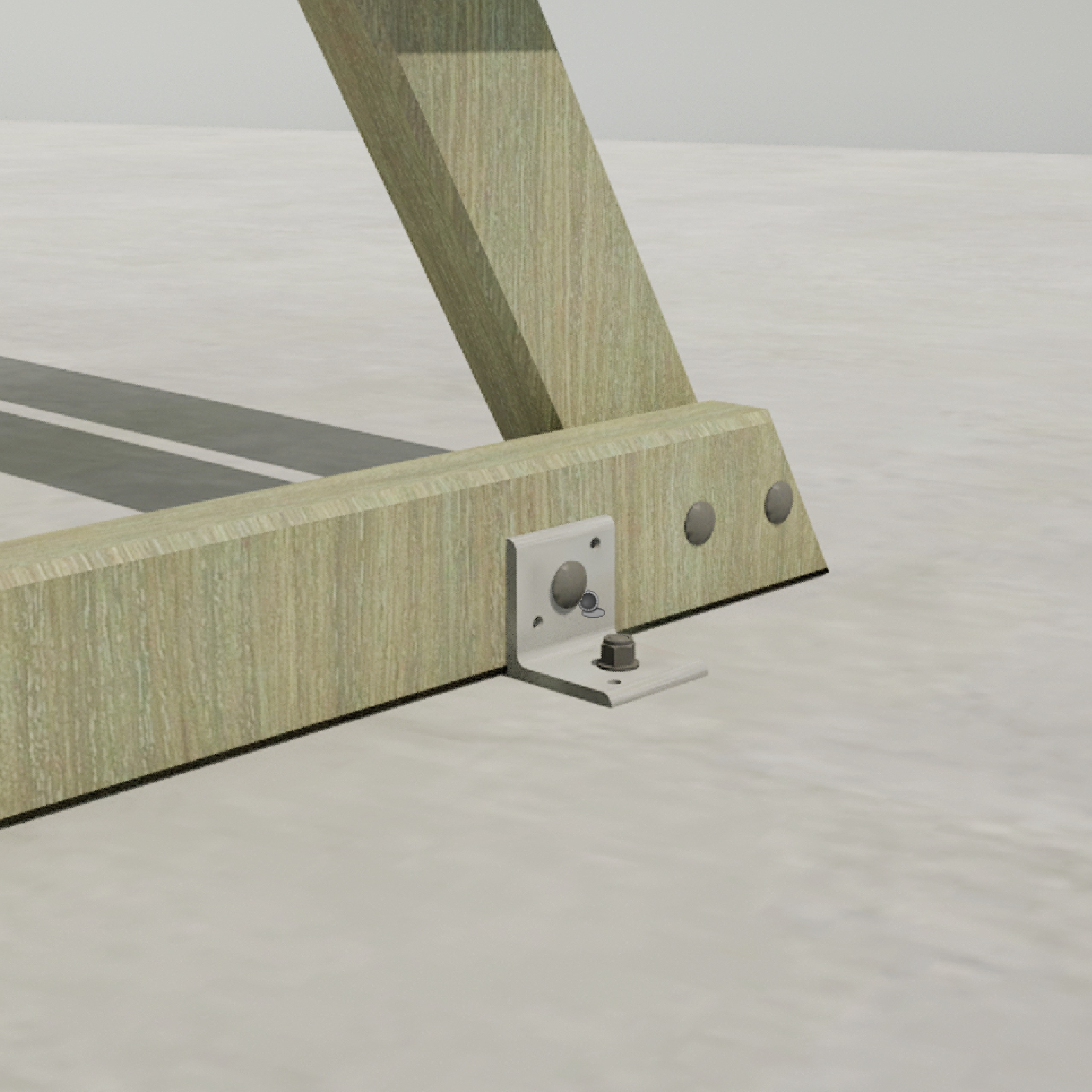 Sytème de fixation au sol déchargé