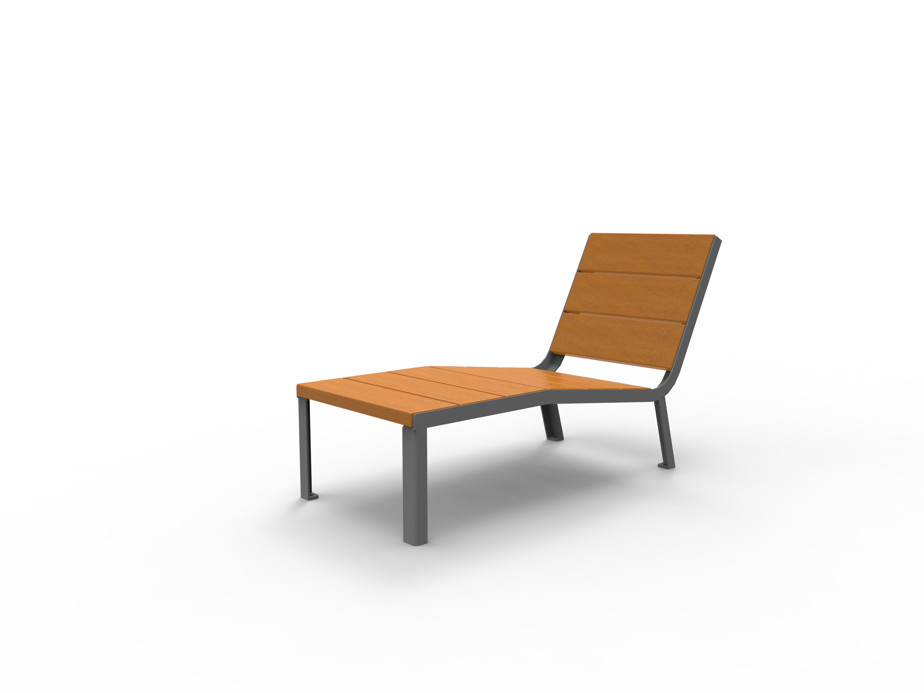 Transat Optima piètement métal piètement gris sablé - l. 136 cm - livré non déchargé