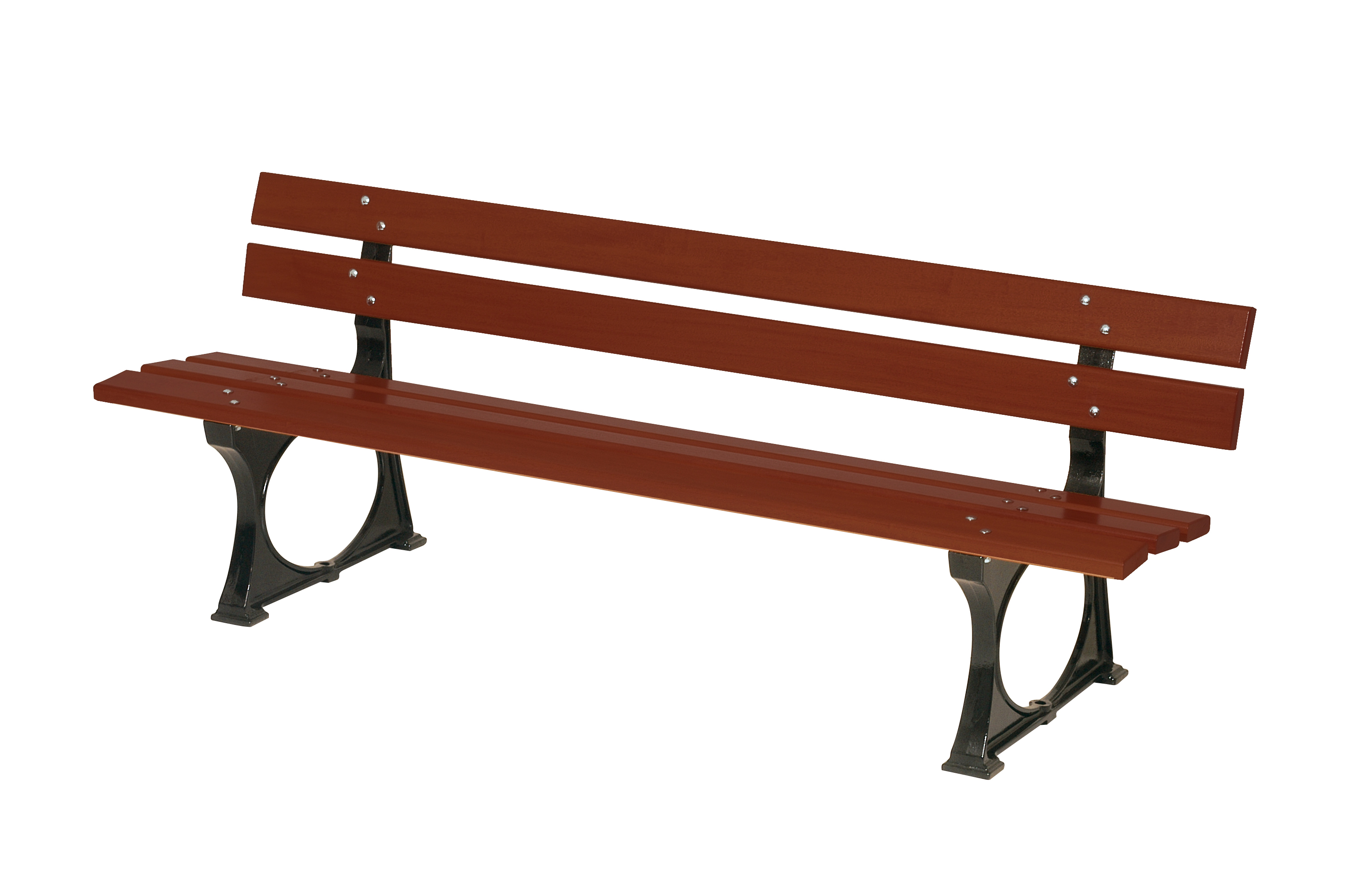 Banc Confort 1 - 3 places - avec dossier - l. 200 cm - piètement noir - livré non déchargé