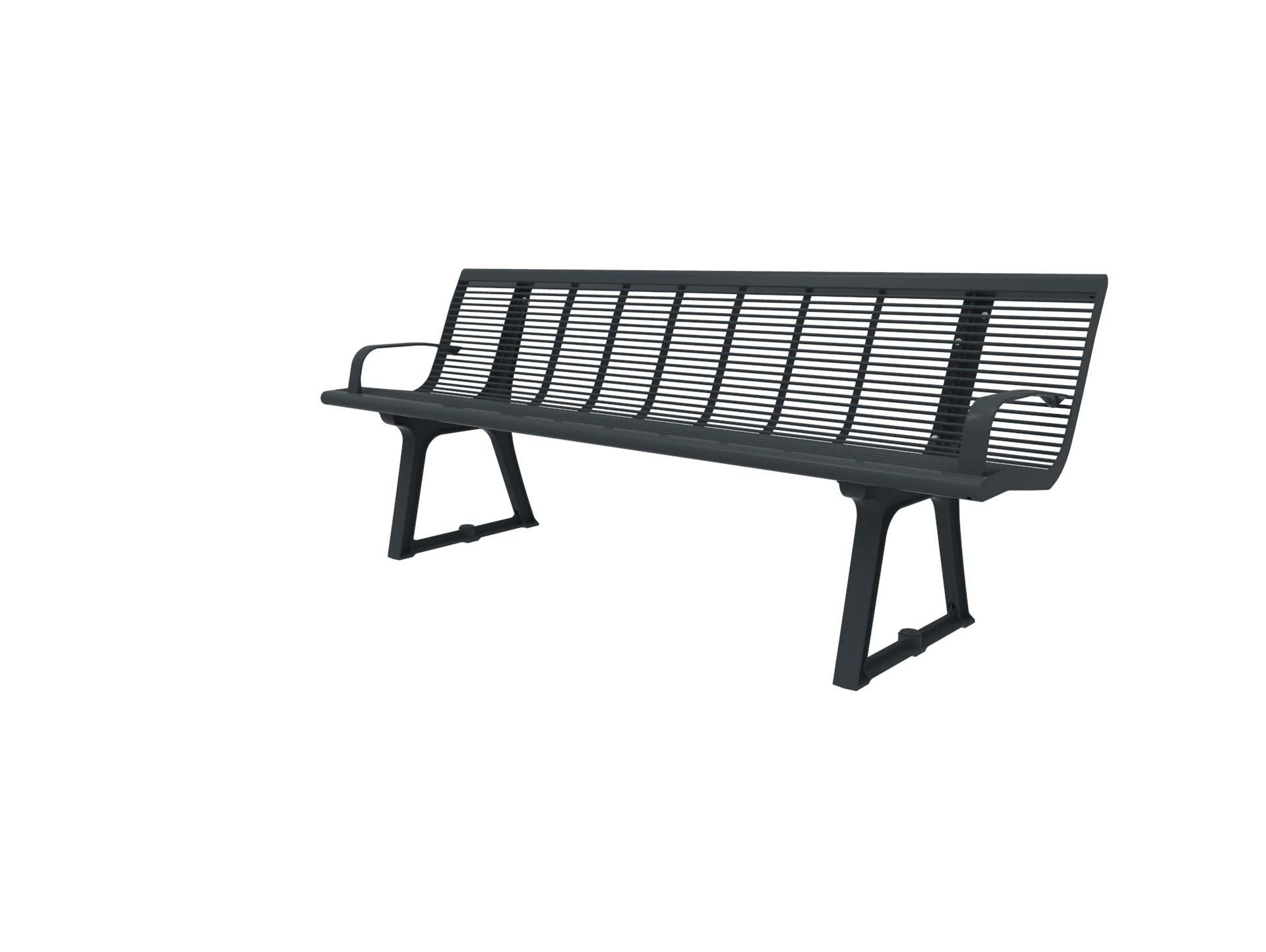 Banc Confort Evolution City - 3 places - avec accoudoirs - l. 200 cm - livré non déchargé