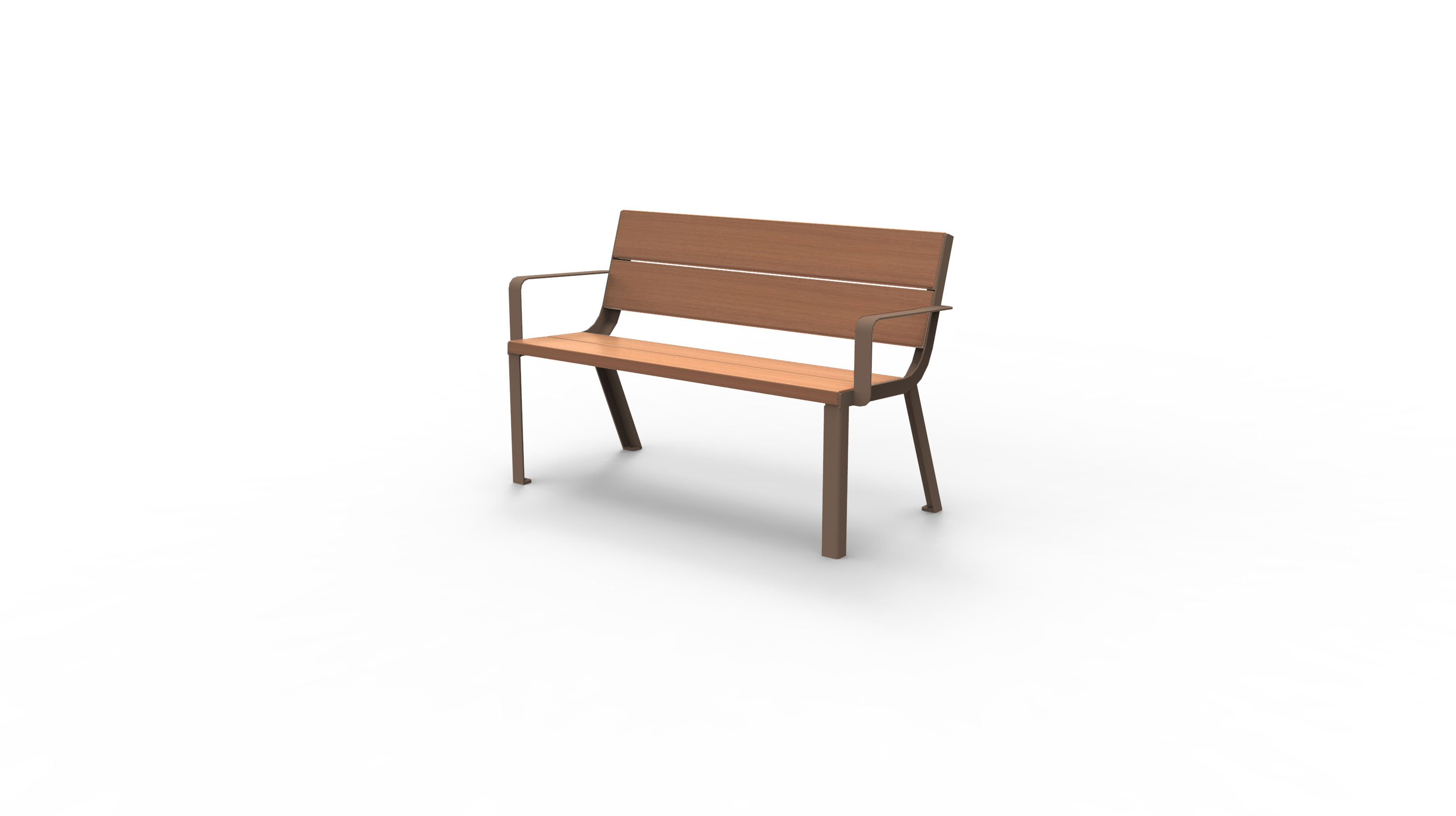 Banc Optima - 2 places - accoudoirs - l. 121,20 cm livré non déchargé
