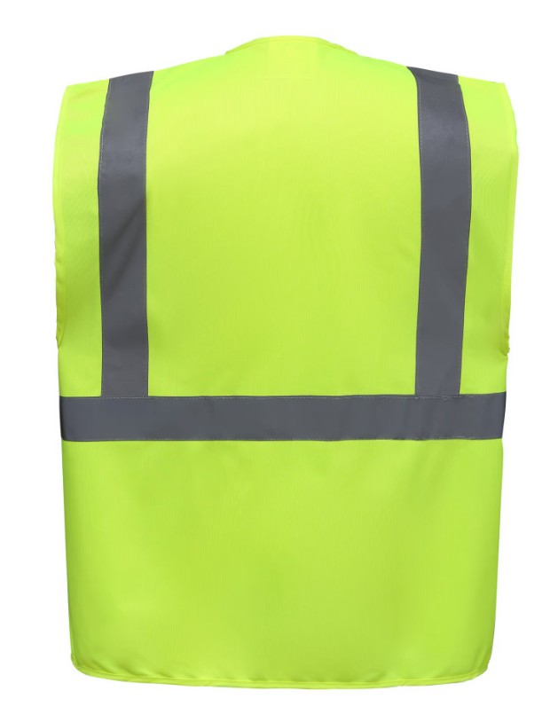 Gilet multifonction haute visibilité - Toptex - jaune fluo - taille XL