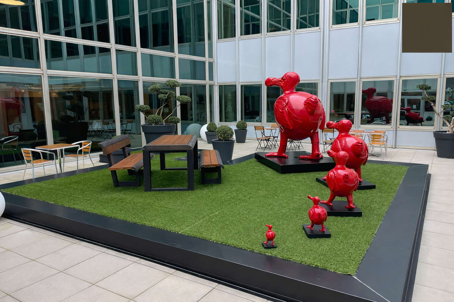 Table pique-nique avec banquettes non solidaires Osakan - lattes plastique recyclé - l. 190 cm - coloris standard