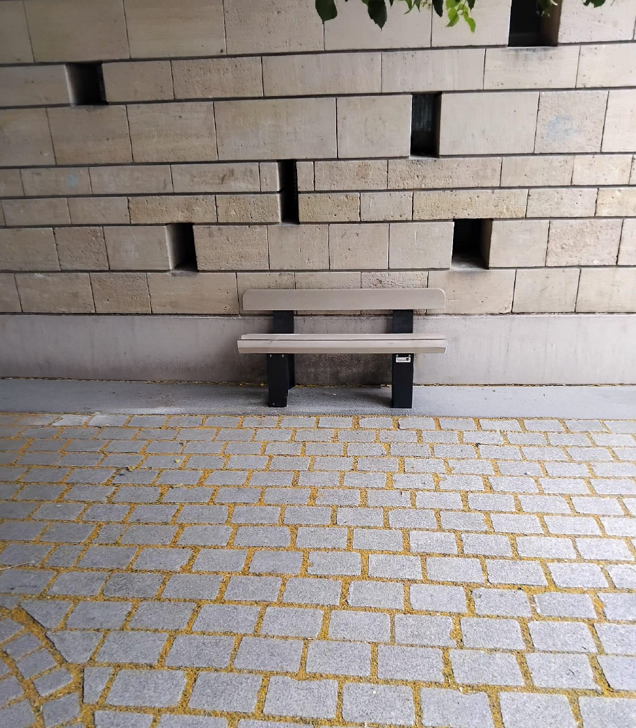 Corbeille Major - lattes plastique recyclé - avec seau intérieur 2 x 90 l - livré non déchargé