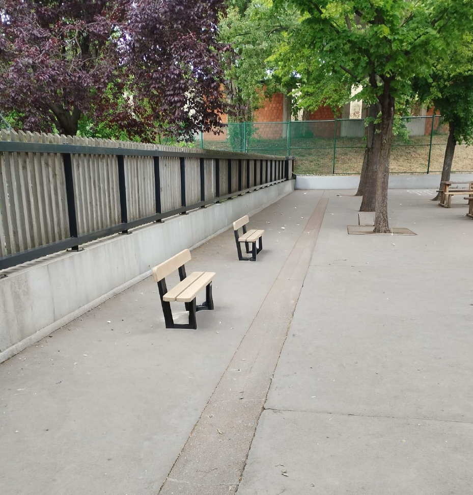 Corbeille Major - lattes plastique recyclé - avec seau intérieur 2 x 90 l - livré non déchargé