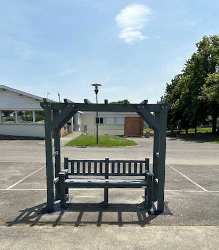 Arche de végétalisation Garden - l. 240 cm - lattes plastique recyclé - livré non déchargé