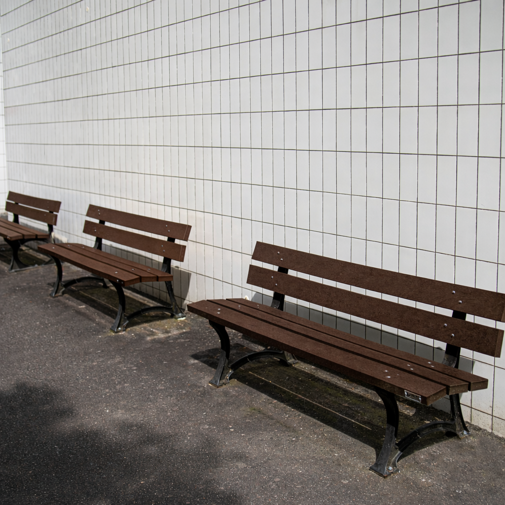 Banc Fusion - l. 180 cm - piètement noir - coloris standard - livré non déchargé