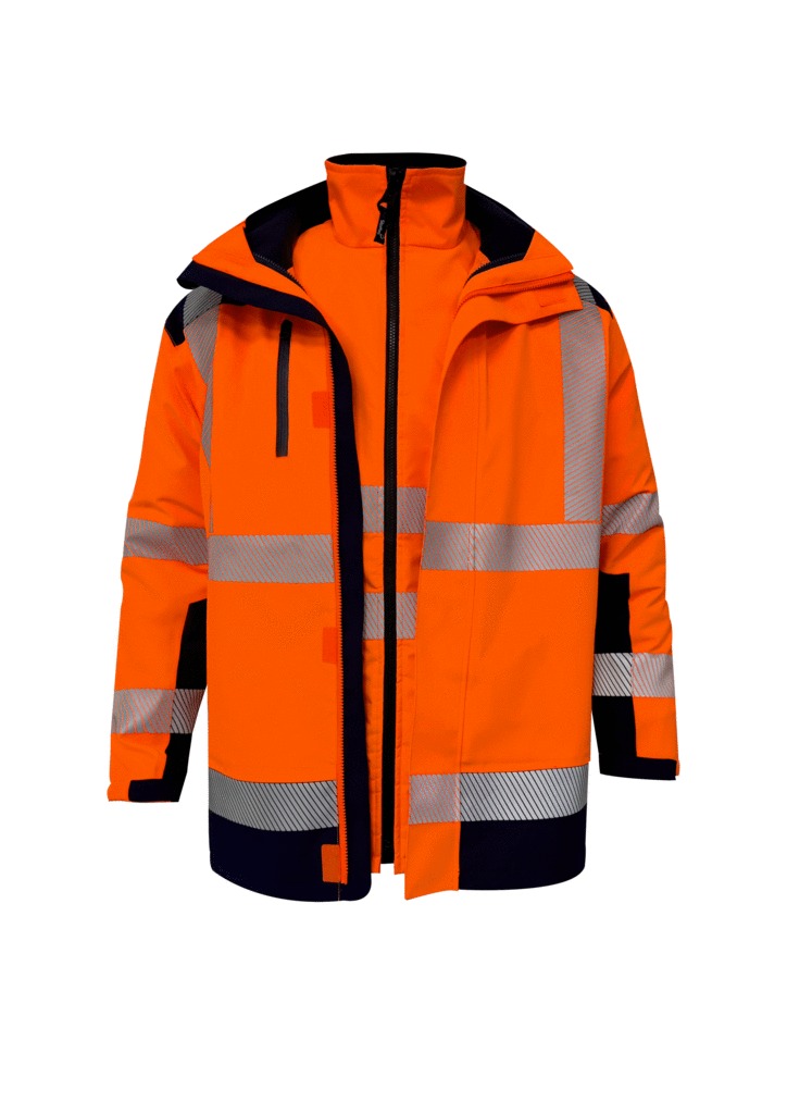 Ensemble haute visibilité LIMA FUJI - France sécurité - orange fluo/marine - taille XL