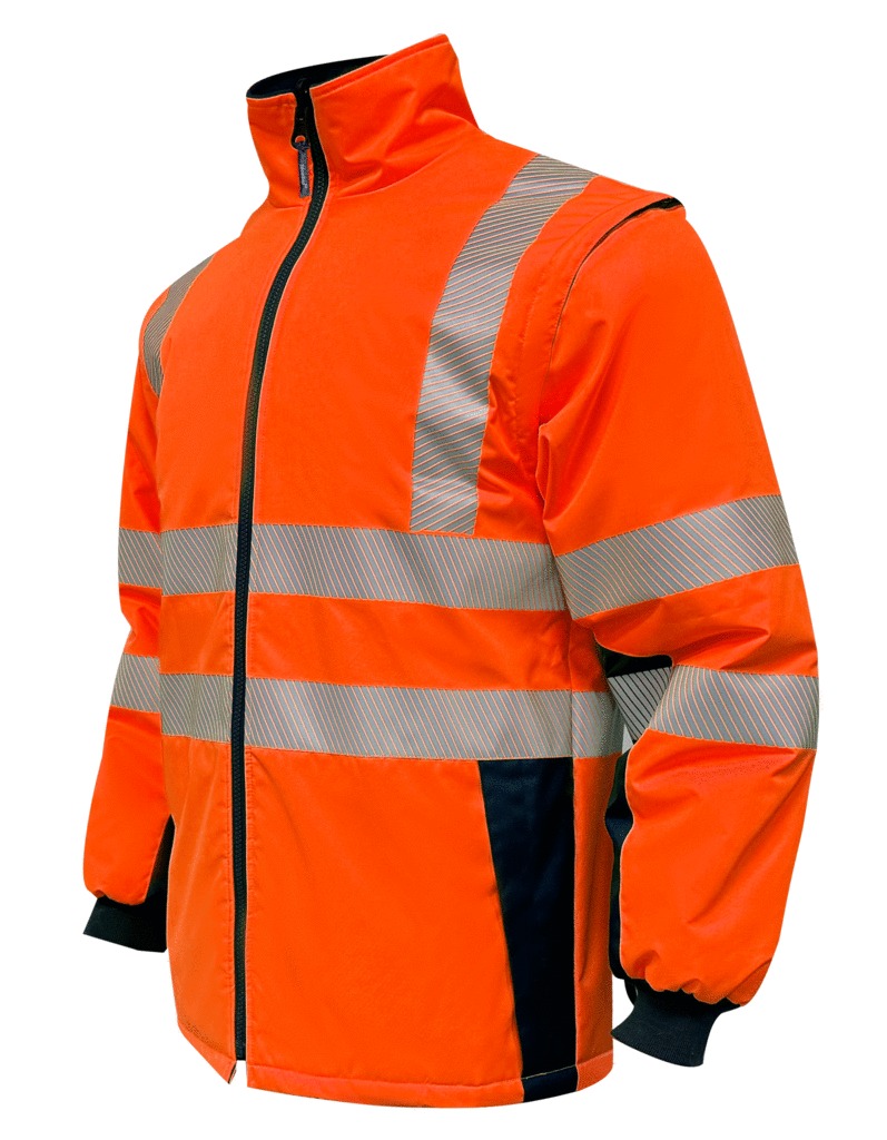 Ensemble haute visibilité LIMA FUJI - France sécurité - orange fluo/marine - taille XL