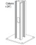 Support colonne double rail - pour central Xhibit - dim 36''