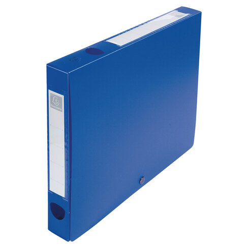 Boîte de classement Exacompta - dos 4 cm - polypropylène - bleu