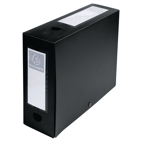 Boîte de classement Exacompta - dos 10 cm - polypropylène - noir