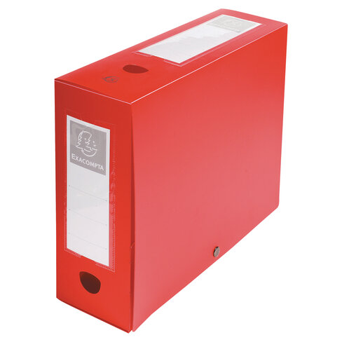 Boîte de classement Exacompta - dos 10 cm - polypropylène - rouge