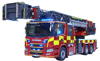 Echelle pivotante combinée classe +30 articulée - EPC L42AXS Scania P320 4x2 - 17.4 t - diesel 320 ch