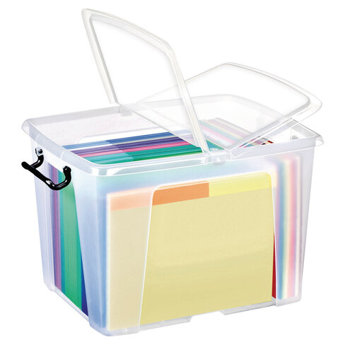 Boite de rangement multiusages plastique Strata by Cep 40L - transparent