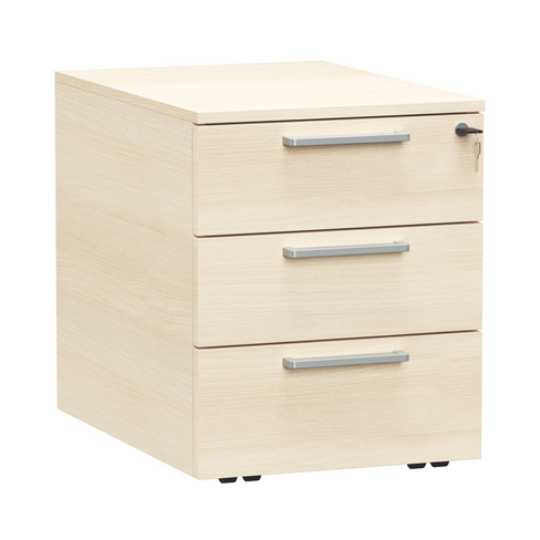 Caisson mobile mélaminé Possilio - 3 tiroirs plats