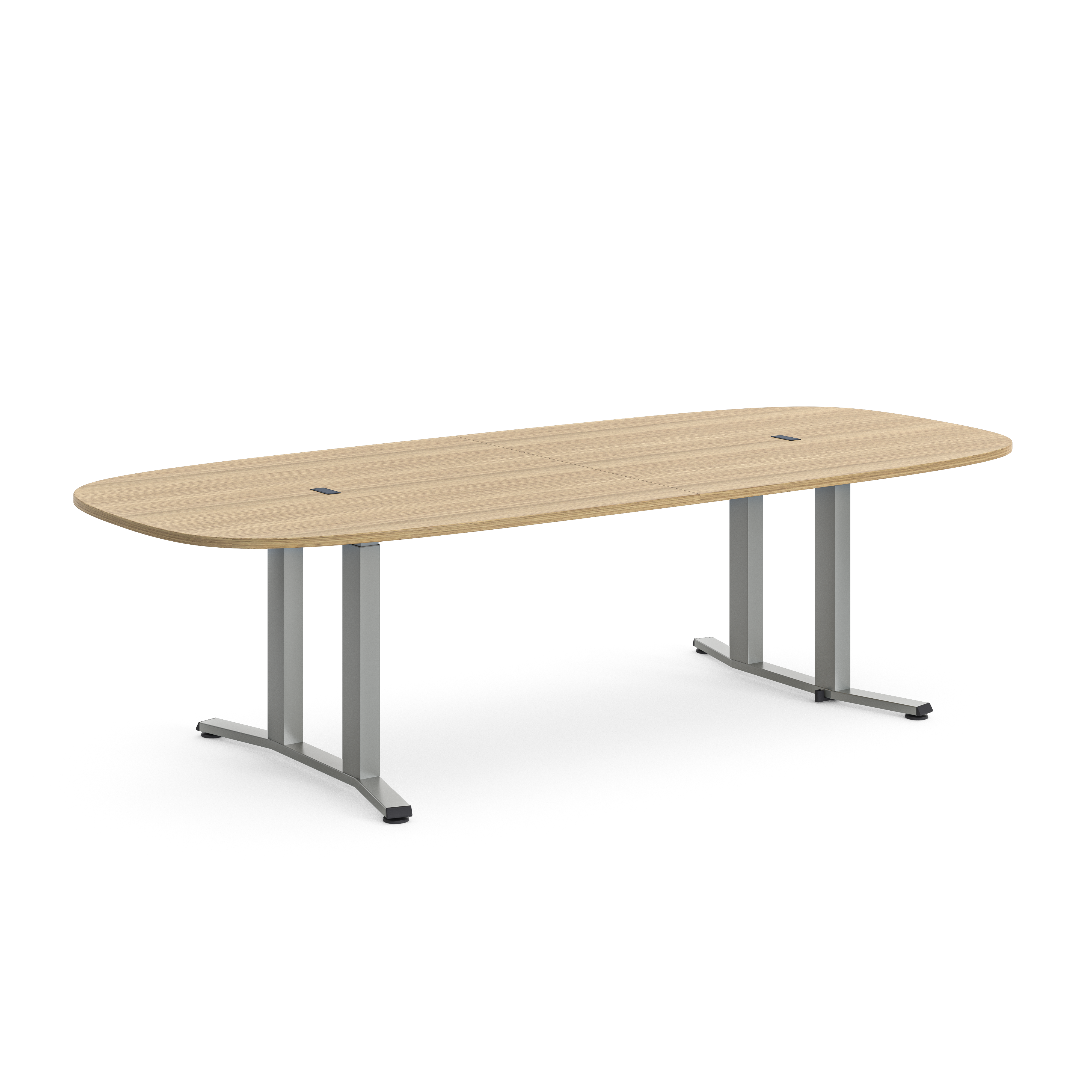 Table de réunion rectangulaire 8 places Possilio - 4 pieds - l. 280 x h. 65-125 x pr. 120 cm -