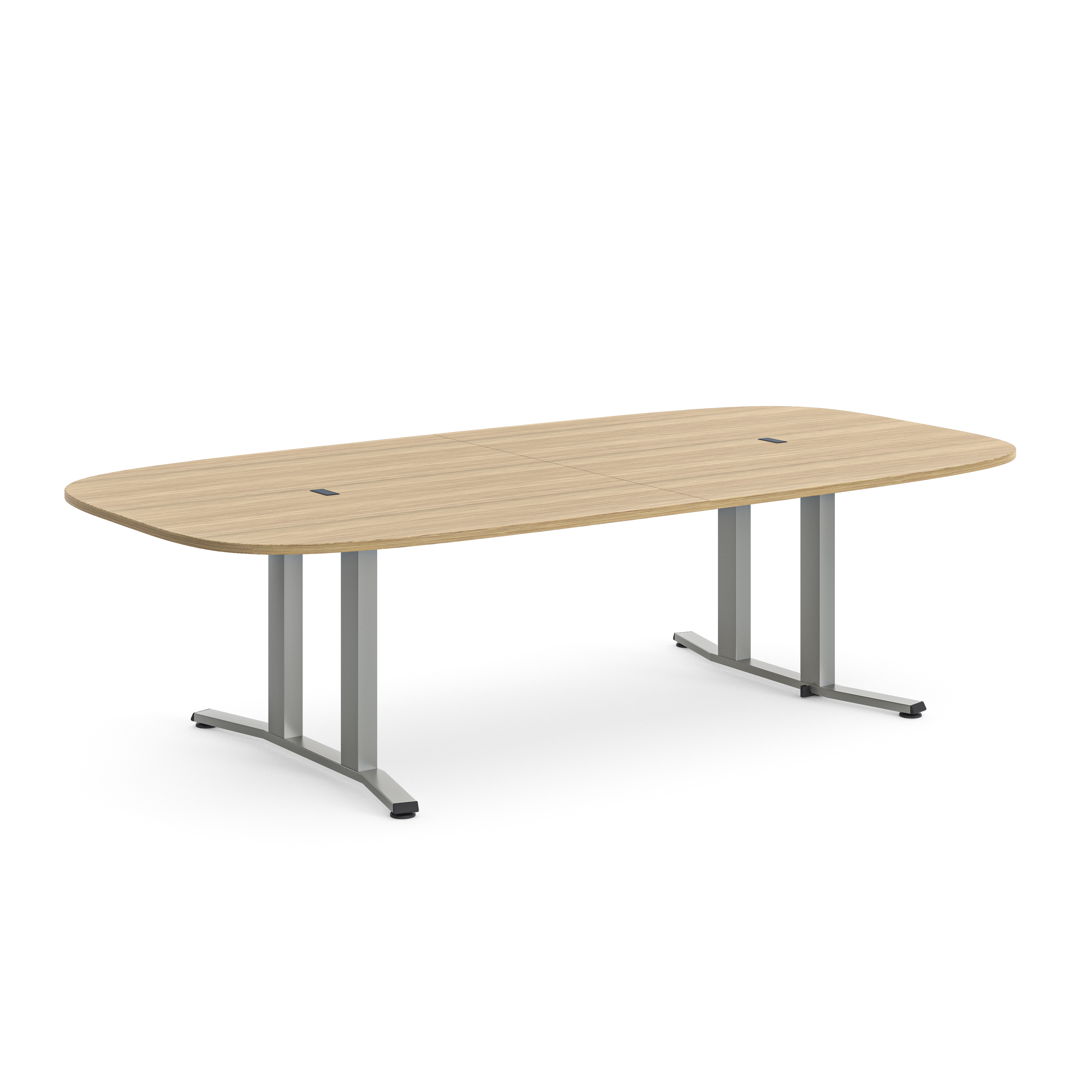 Table de réunion rectangulaire 8 places Possilio - 4 pieds - l. 280 x h. 65-125 x pr. 140 cm -