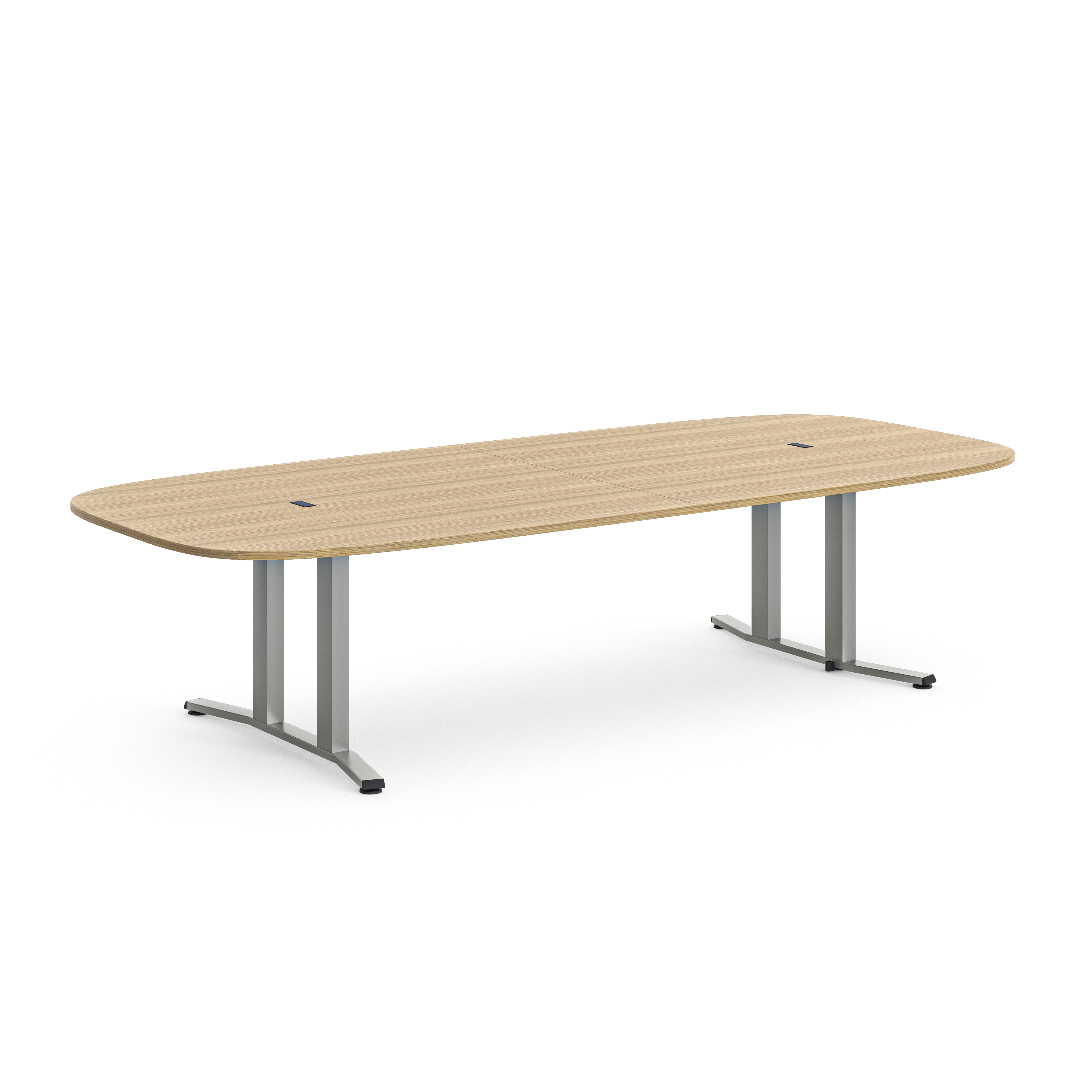 Table de réunion rectangulaire 8/10 places Possilio - 4 pieds - l. 320 x h. 65-125 x pr. 140 cm -