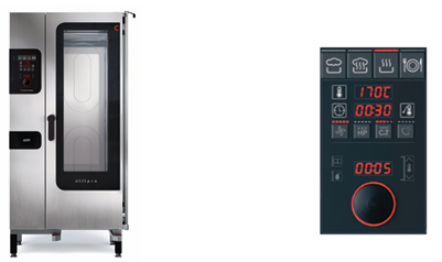 Four mixte hybride électrique - système clos 20 niveaux GN1/1 easy Dial + porte escamotable +