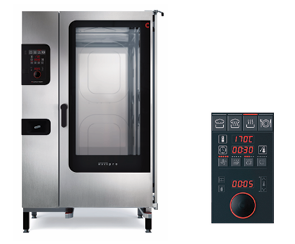 Four mixte hybride électrique à système clos 20 niveaux GN2/1 easy Dial + porte escamotable +