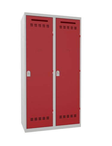 Vestiaire pour centre de secours 2 colonnes - l. 100 cm - serrure à clé ou moraillon