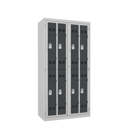 Armoire de distribution de linge 8 cases - pour linge sur cintre - serrure à clé ou moraillon