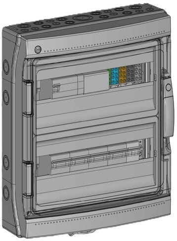 Coffret AC 25-36 kW triphasé pour micro-onduleur APSystems - avec disjoncteur 4xC20 et diff 80 A 300 mA type A -