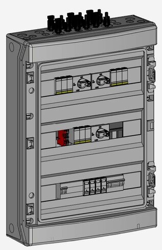 Coffret AC-DC 33-36 kW triphasé MADEnR - 1000VDC 3 MPPT de 2 string par MPPT 3 inter 50 A para DC -