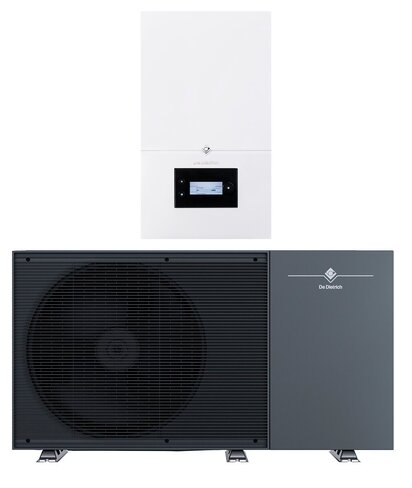 Pompe à chaleur air-eau monobloc De Dietrich Alezio M R290 11 TR/E - appoint électrique - triphasé -