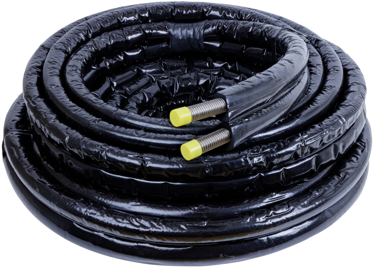 Kit de raccordement hydraulique rapide 20 m Atlantic - flexibles en acier annelé avec pré-isolation - résistante