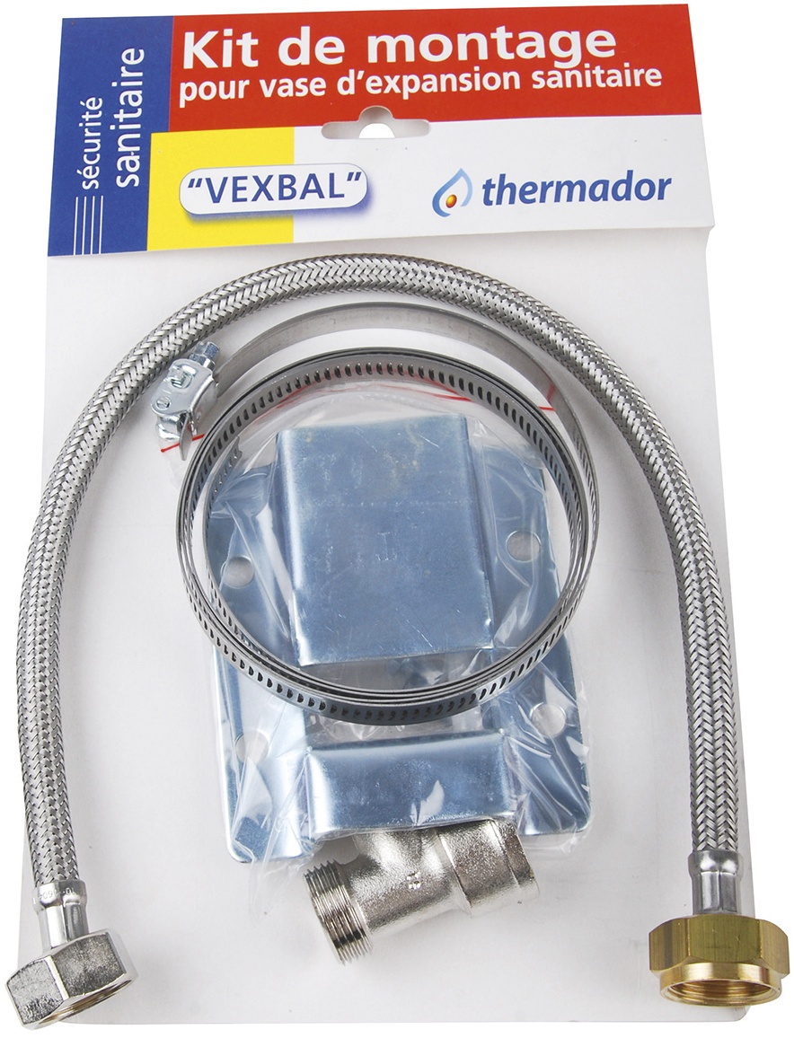 Kit de branchement pour Vexbal pour vases de 5 à 12 litres - inclus un support mural - un flexible de 50 cm FF-